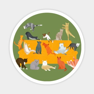 Cute Cats on the Couch Magnet